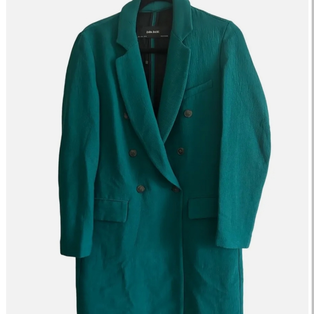 Zara Basic Women's Long Structured Double Breaste… - image 2